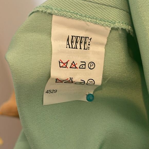 Cheap And Chic By Moschino Women High  Waist Slim Leg Ankle Pants Green Size 8 - Picture 6 of 11